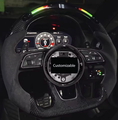 Audi Sports Leather/Carbon Fiber LED Steering Wheel Upgrade A3/A4/A5/A6/A7